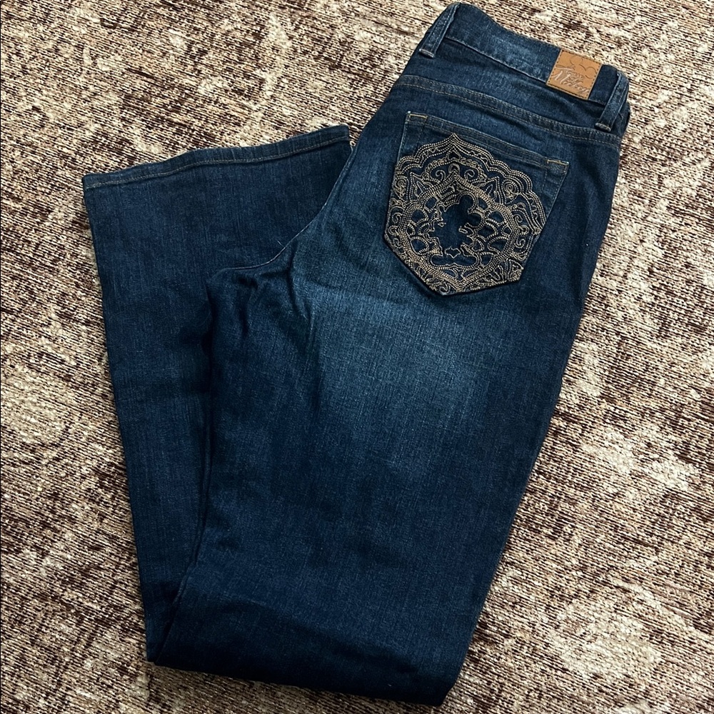 RARE House of Mickey Disney Mickey Embroidered Jeans